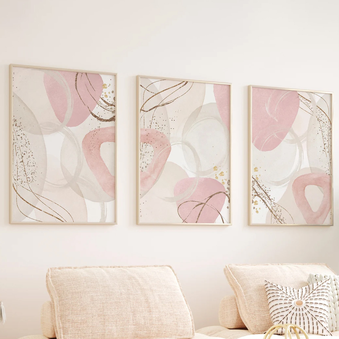 Abstract Canvas Set - مجموعة من 3 قطع من لوحات
