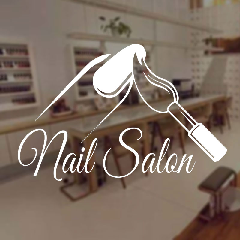 Interior Design Nail Salon - صالون الأظافر متجر الجدار ملصق مانيكير