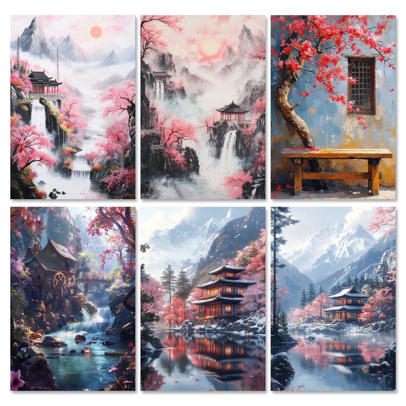 Abstract Canvas Set - إطار روبوبيتي للرسم بالأرقام للكبار، طقم
