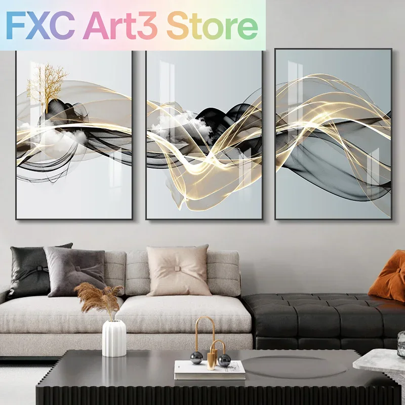 3 قطع/مجموعة لوحة فنية جدارية  - مراجعة Abstract Canvas Set وسعره