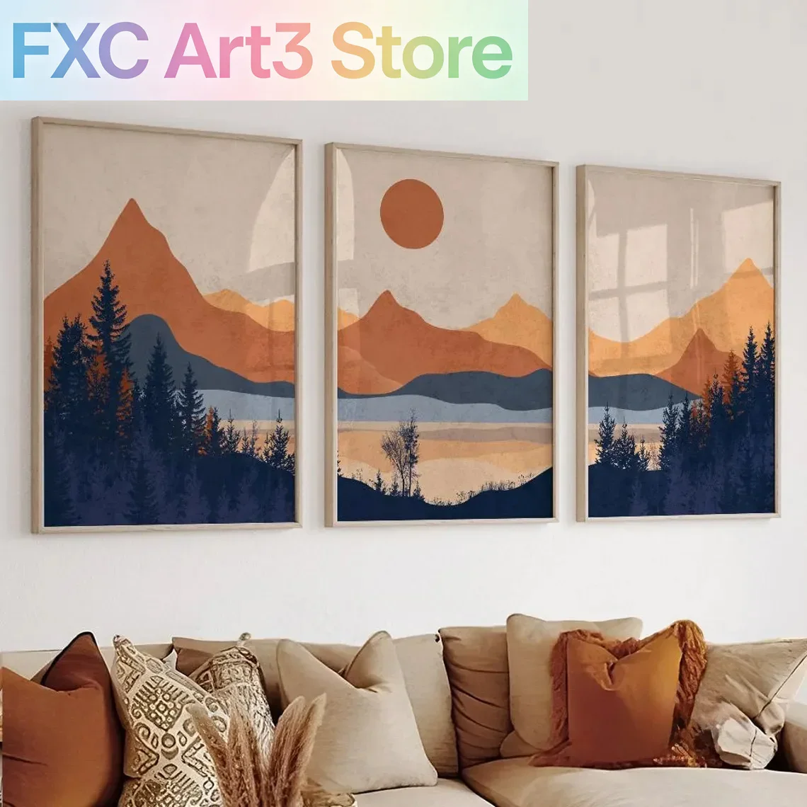 3 قطع/مجموعة بدون إطار، ملصقات - مراجعة Abstract Canvas Set وسعره