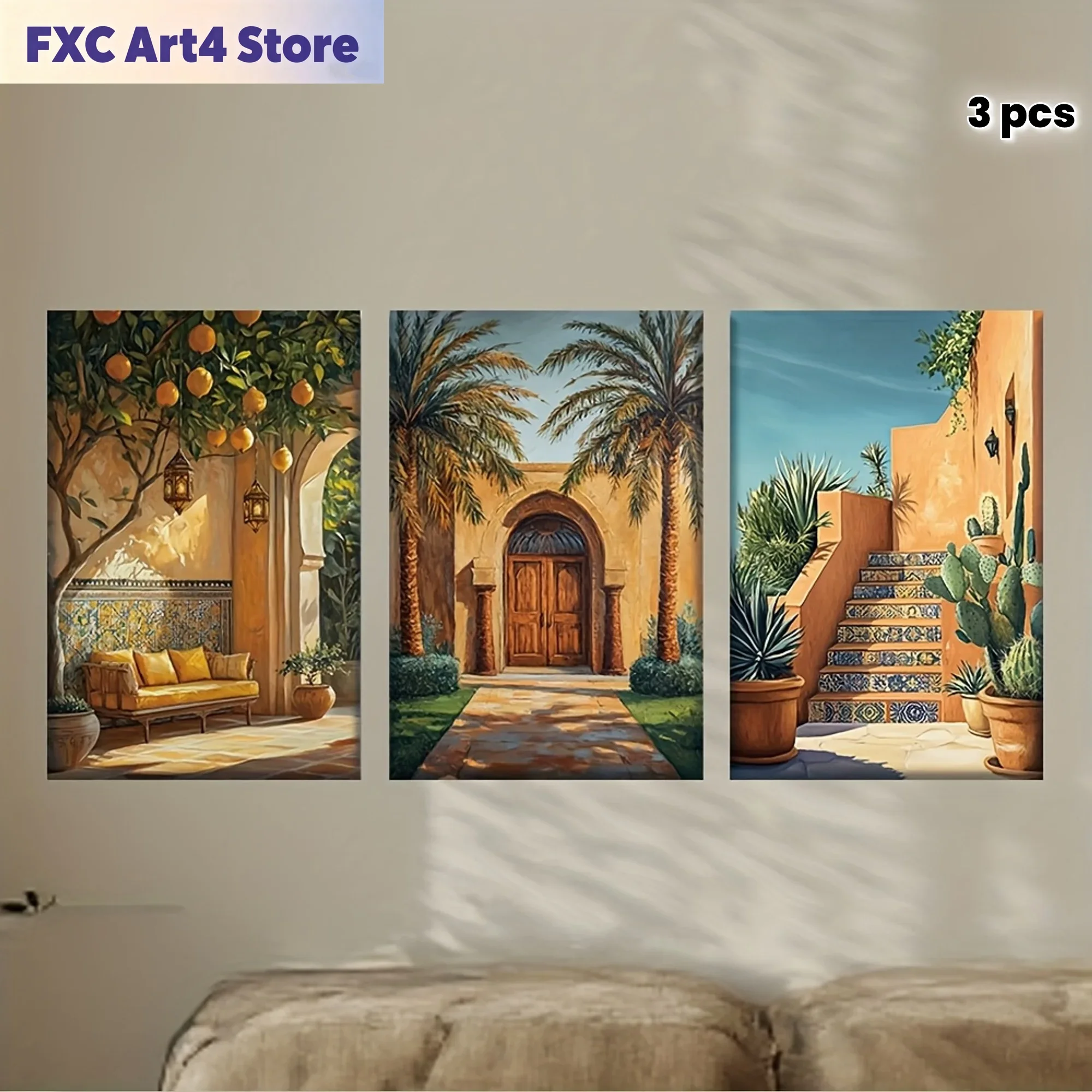 لوحة قماشية بدون إطار [JIT] 3  - مراجعة Abstract Canvas Set وسعره