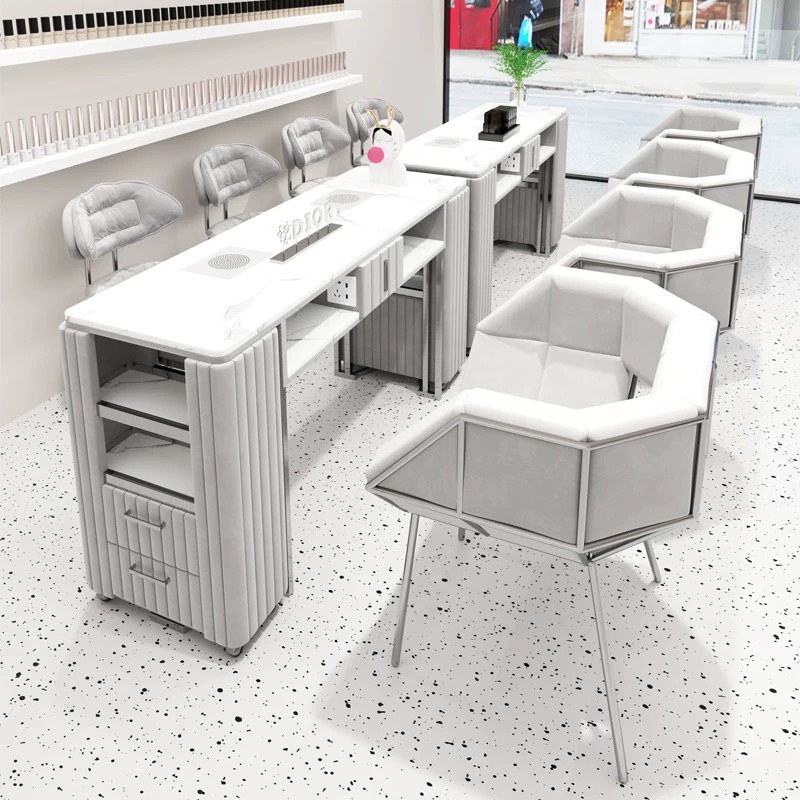 الفاخرة الحديثة البيج مسمار ال - مراجعة Interior Design Nail Salon وسعره