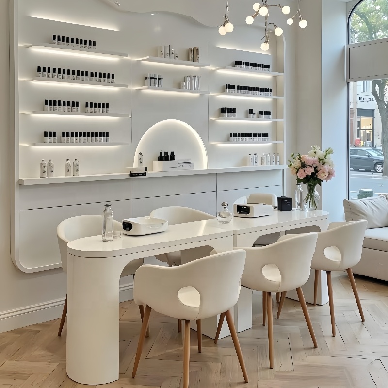 أثاث صالون أظافر فاخر مخصص من  - مراجعة Interior Design Nail Salon وسعره