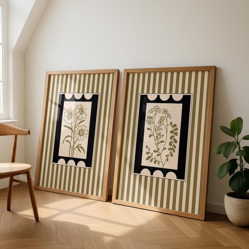 2 قطعة/المجموعة البوهيمي نمط ا - مراجعة Abstract Canvas Set وسعره